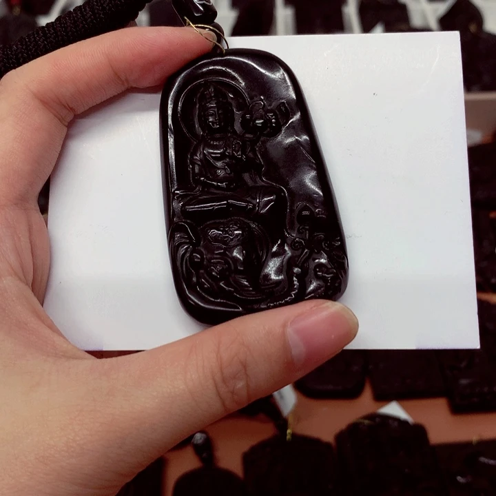 天然缅料a货钢琴黑特色题材挂件