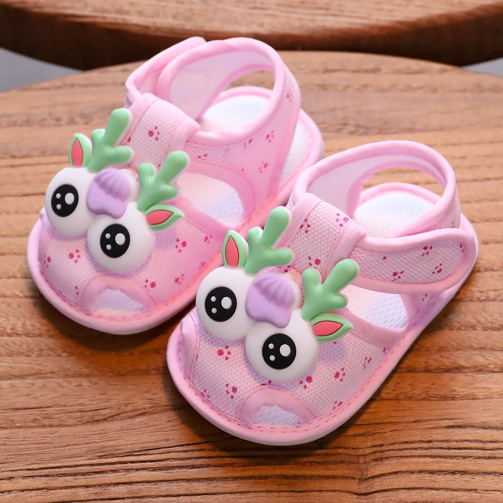 新生儿魔术贴不掉步前鞋软底婴儿凉鞋夏0-1岁学步鞋男女宝宝鞋子