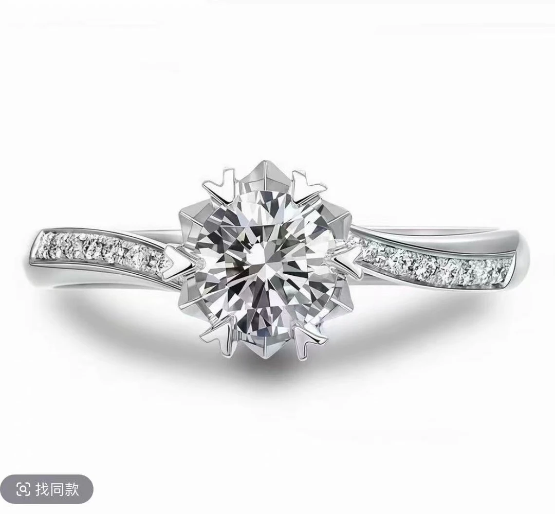 1.0CT扭臂雪花女戒 气质