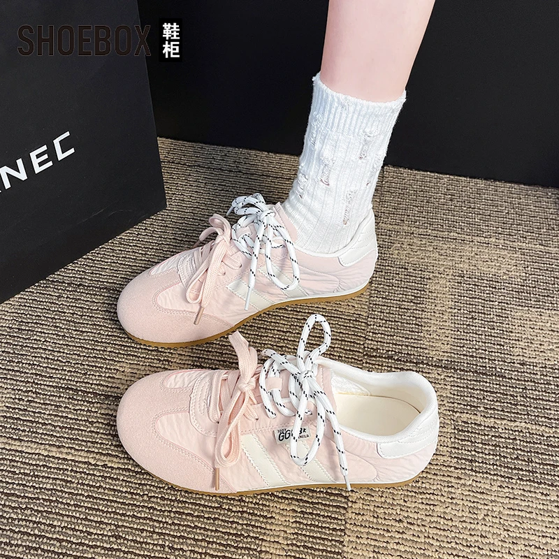 SHOEBOX鞋柜韩版德训鞋2025夏季百搭时尚学生厚底运动休闲鞋女