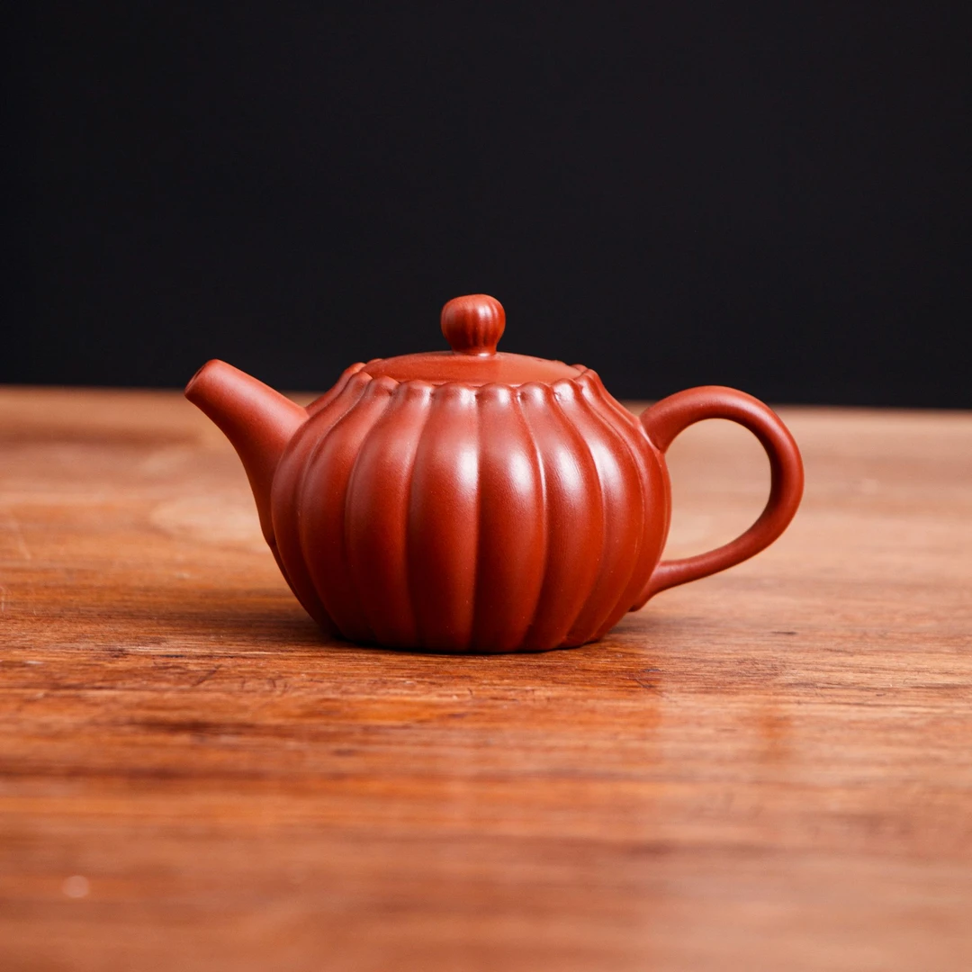 小容量茶具断水凤鸣筋纹梨形个人专用手工西施壶朱泥茶壶紫砂壶