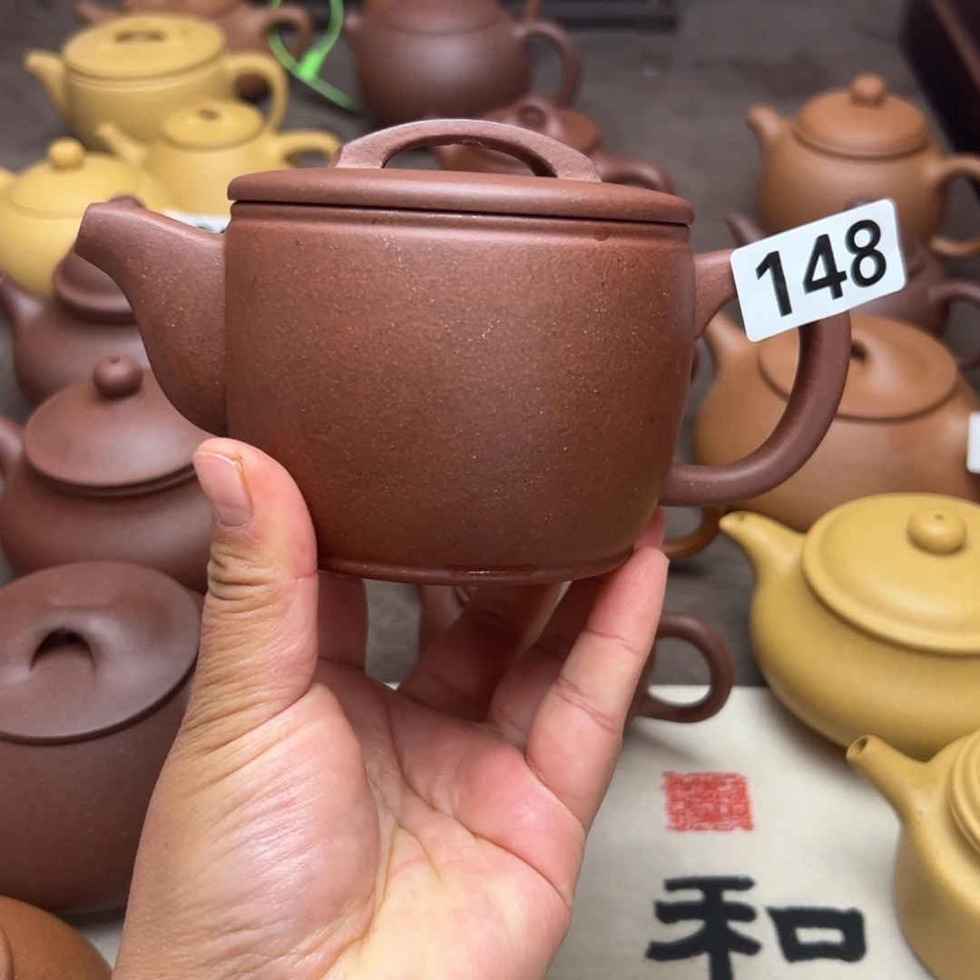 紫砂茶壶底槽清半手工350cc左右瑕疵