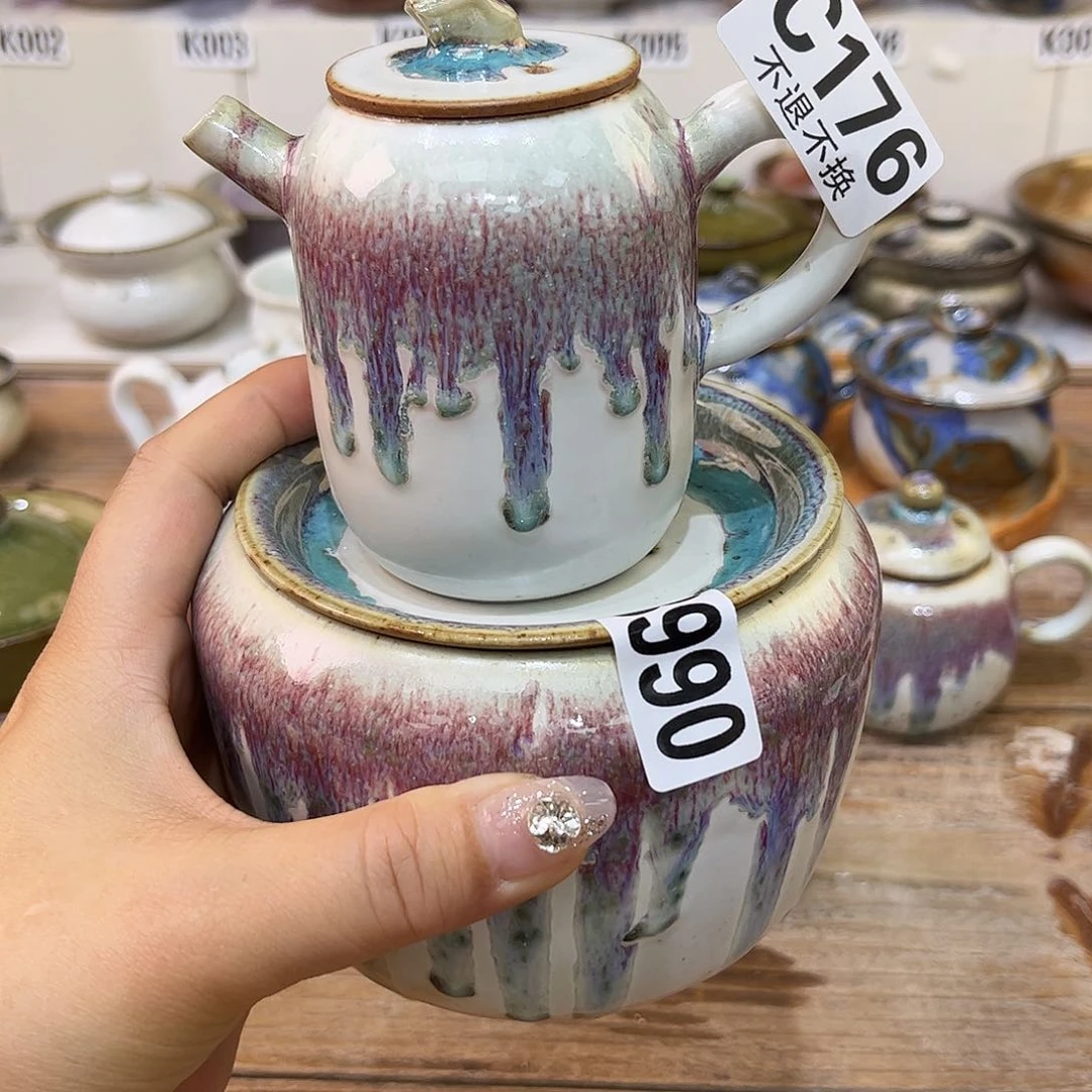 白泥茶杯茶*儿陶瓷艺术