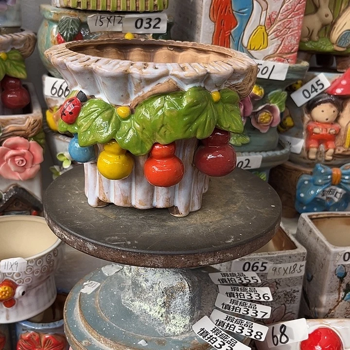 粗陶材质多肉花盆