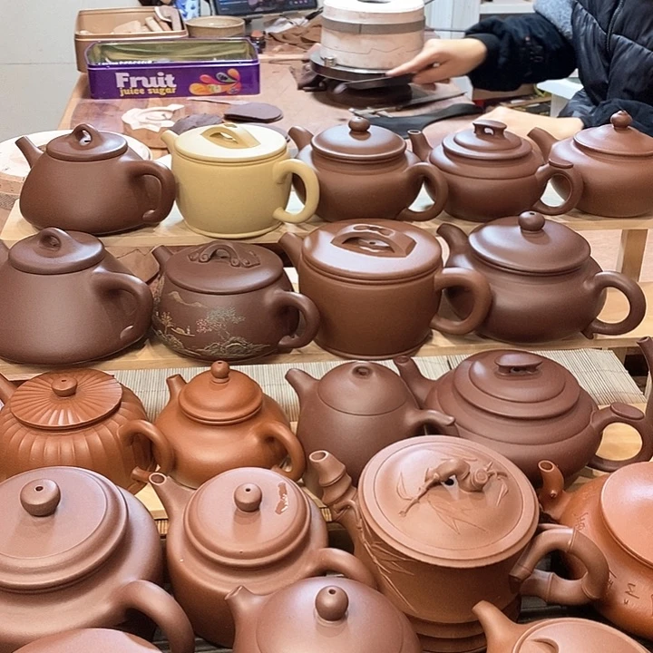 紫砂茶壶徐*明半手工制作汉瓦