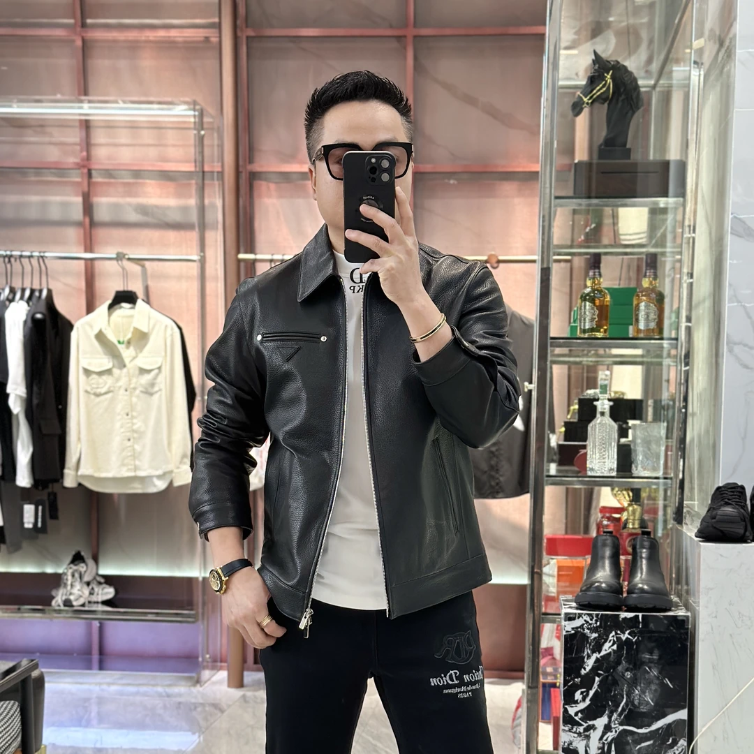 <发现者fxz>25欧货“高定款”皮衣轻奢休闲男士山羊皮夹克KWN63611