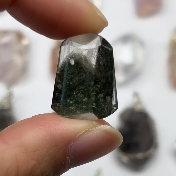 颈饰未镶嵌水晶绿幽灵水晶21mm+