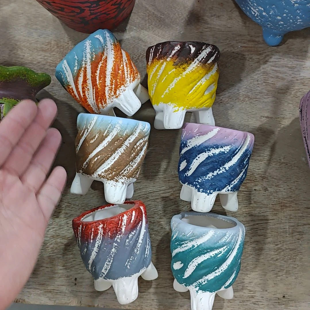 红陶吸水透气的白陶花盆凑满12发货