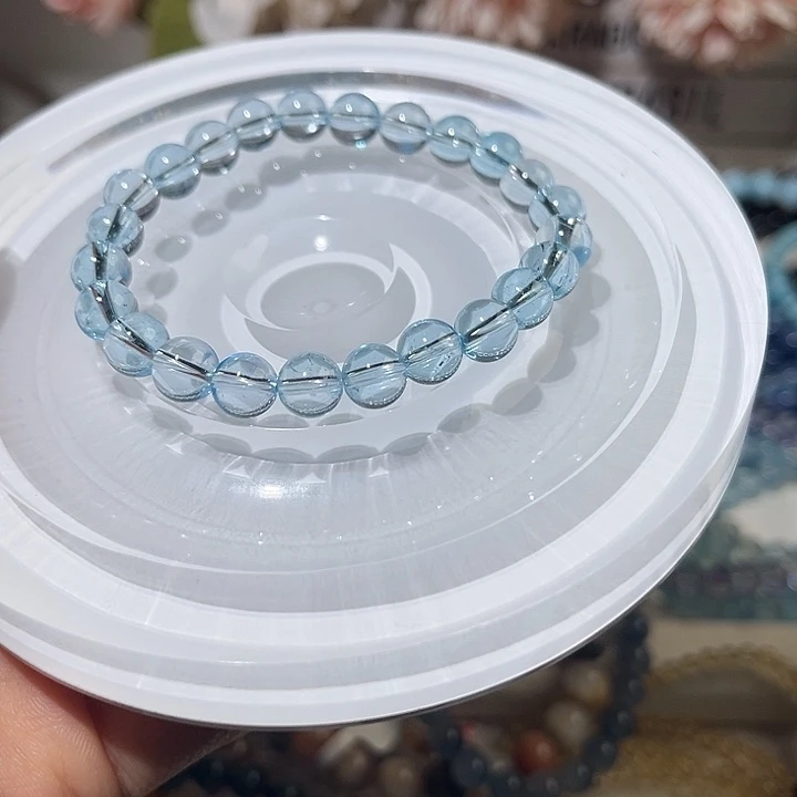 9****烟晶手链未镶嵌蓝托帕6号
