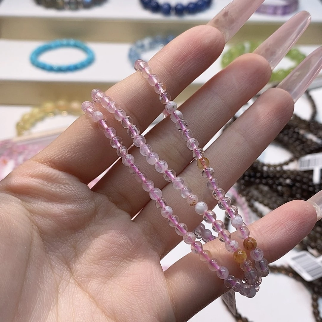 未镶嵌水晶手串粉幽灵