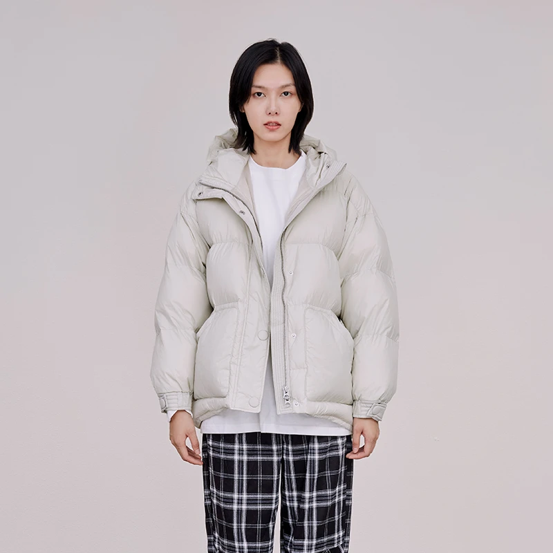 RRY14001胖子款90白鹅绒羽绒服2024冬季新款系带外套