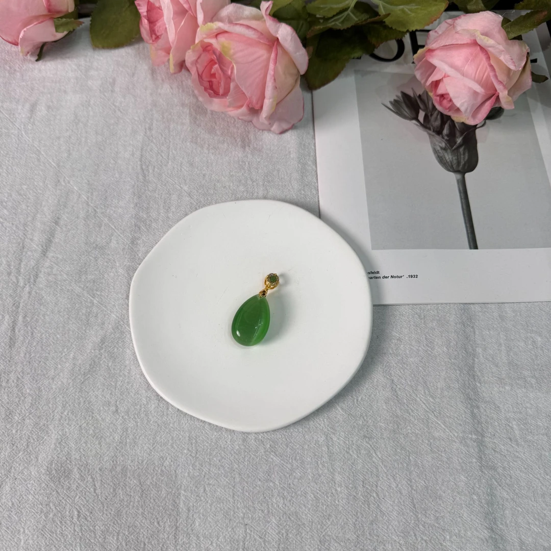 高定珠宝猫眼碧玉吊坠CT2149S418