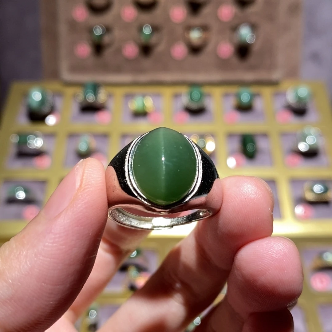 和田玉（碧玉）戒指未镶嵌