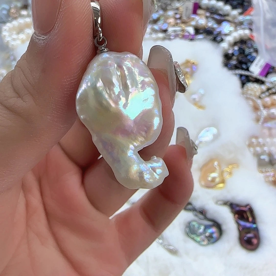 未镶嵌项链定制多样性发货发其一230淡水珍珠花*