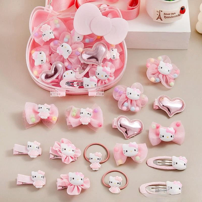 哈喽kt发夹发饰套凯蒂猫礼发卡头饰女扎头皮筋kitty礼物
