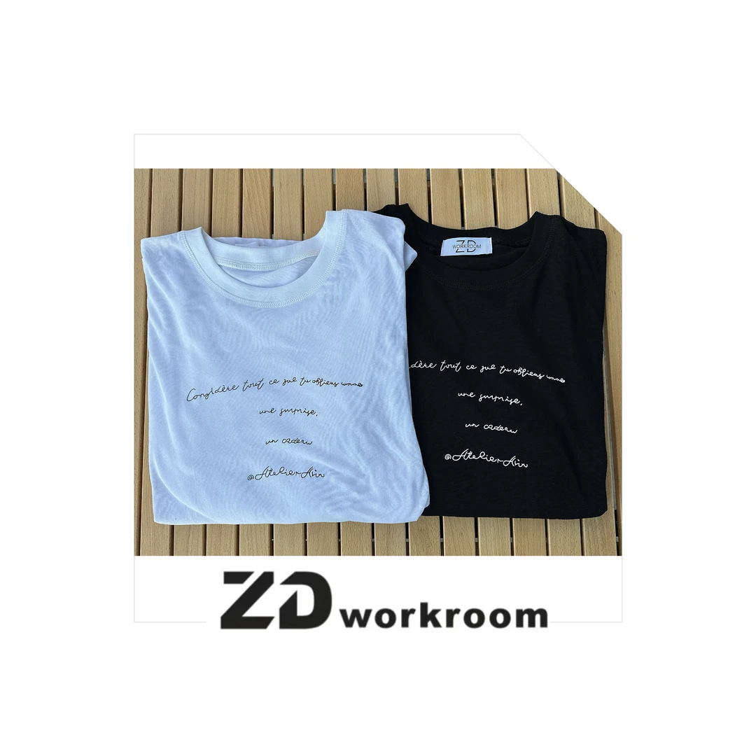 【Z.D/WORKROOM】25/26春季立体斜裁超薄爽滑棉印花长袖T恤