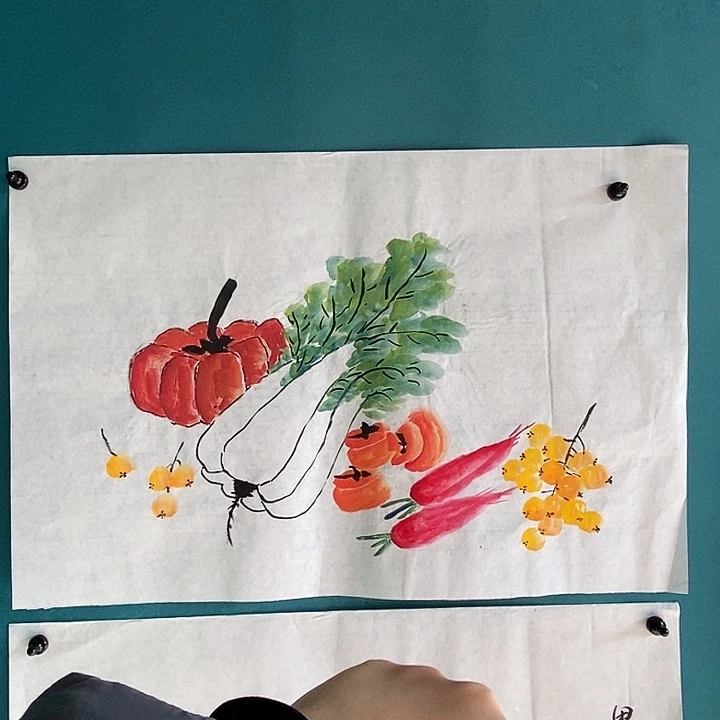 国画四尺三开shouhuihuaniao