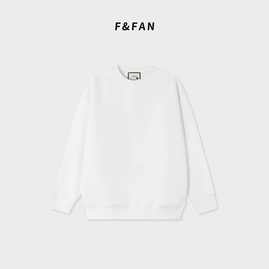 FAND【马卡龙】春季新款加绒纯色百搭圆领长袖卫衣韩版宽松上衣