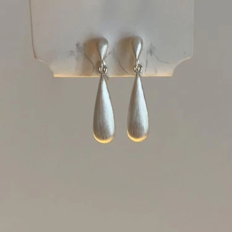 韩系水滴流苏耳夹女简约百搭通勤高级感精致无耳洞2025年新款耳饰