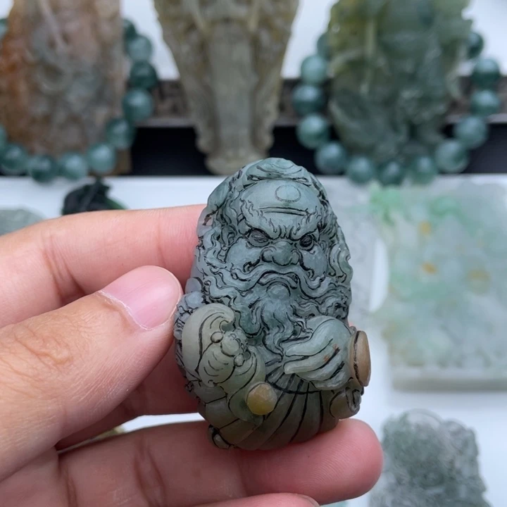 未镶嵌定制翡翠钟馗