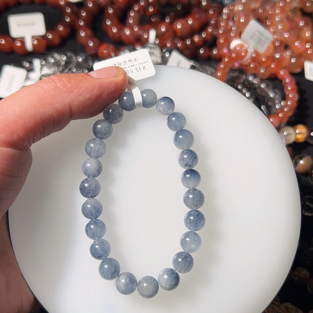 未镶嵌手链水晶兔毛蓝