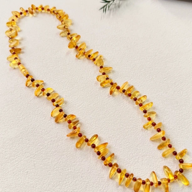 【六六中古】孤品复古琥珀项链ty1385链长57