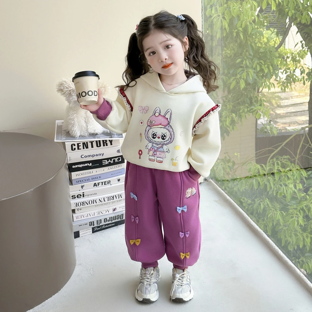 2025新款儿童秋款套装女童卫衣卫裤两件套小童时髦洋气