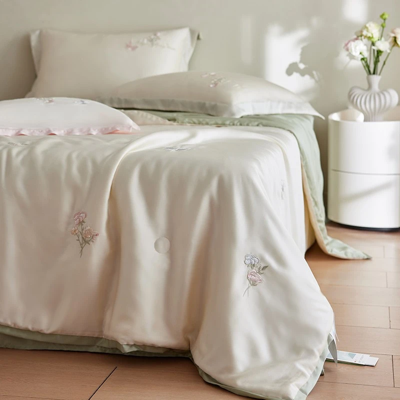 罗莱家纺适用夏季轻奢兰精天丝夏凉被凉感可水洗空调房冰丝薄被四