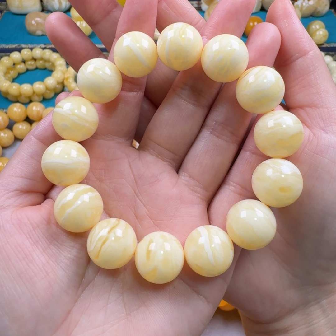 琥珀未镶嵌手链同料