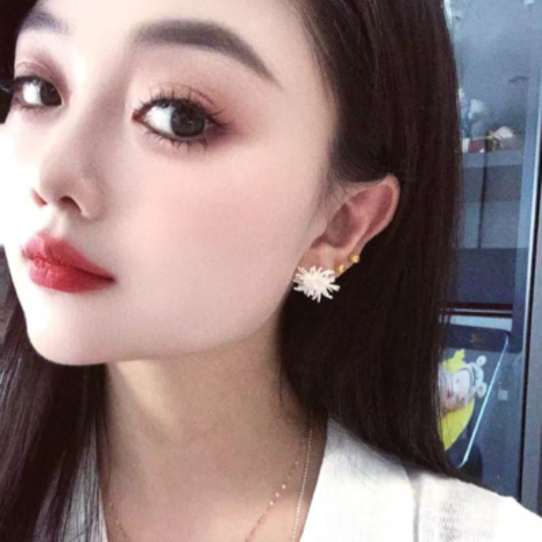 钛钢耳饰 焕焕自留款 雪花不规则耳钉