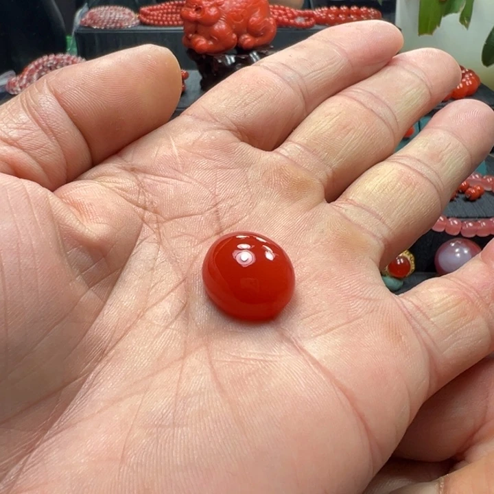 南红玛瑙天然原矿蛋面未镶嵌念*悠