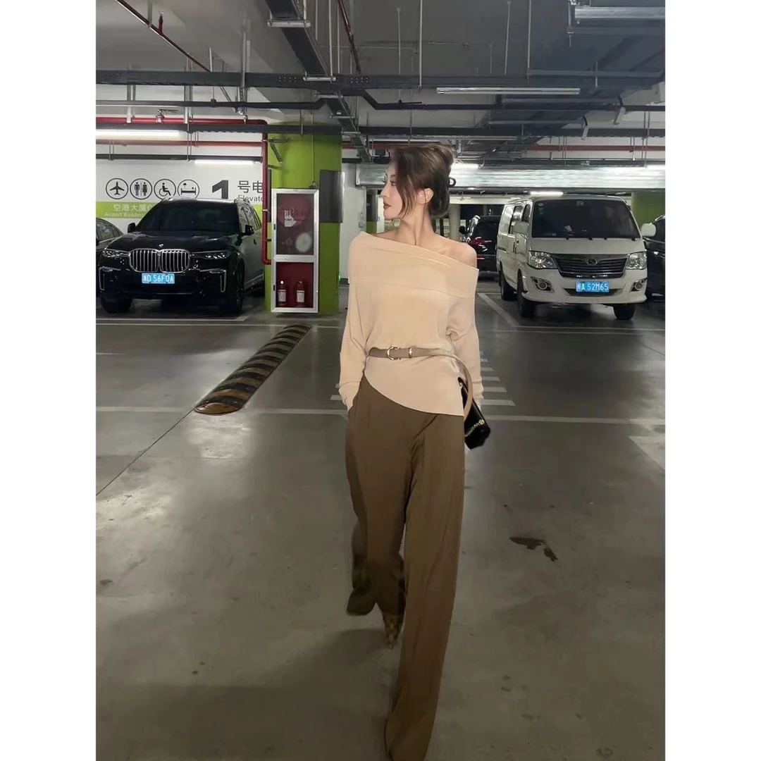 KIKI【日暮时分】气质洋气百搭休闲裤