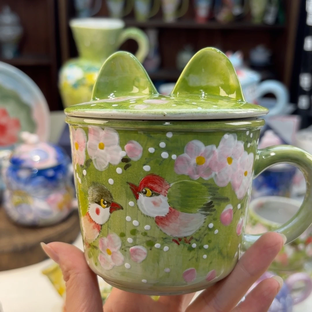 瓷片景德镇手绘高温釉下彩陶瓷茶具