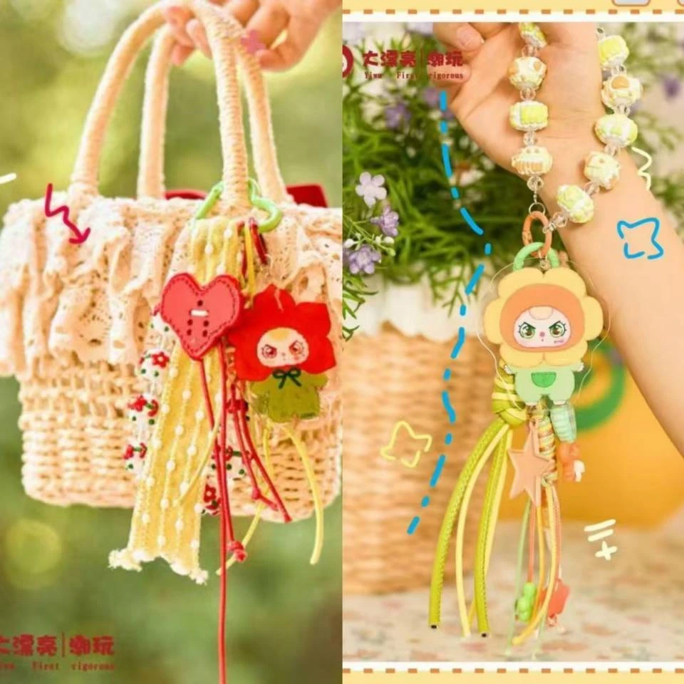 【拆盒】娃三岁恋链时光盲盒潮流玩具可爱手机链挂绳钥匙扣