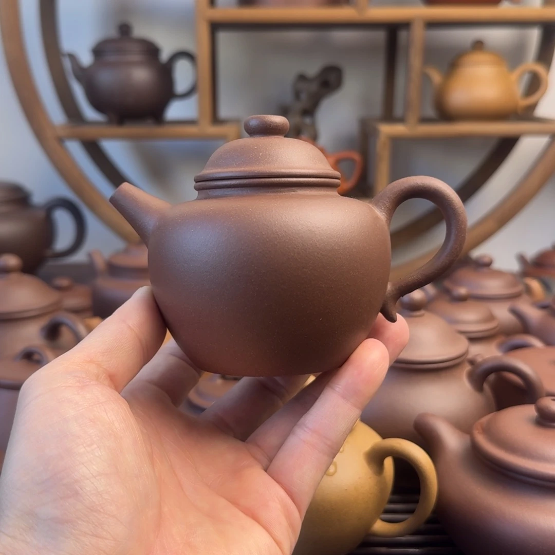 紫砂茶壶大彬圈钮240cc台西嫩底槽清