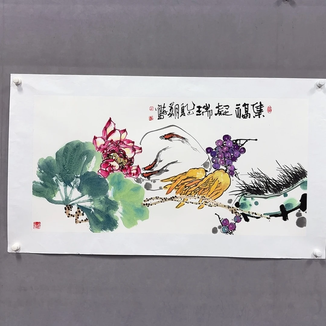 国画亲笔手绘放心去藏