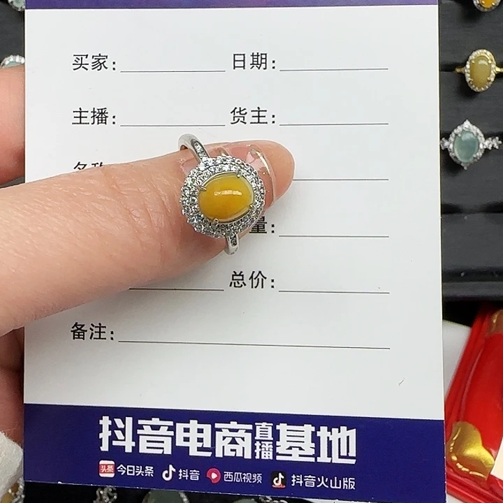 翡翠戒指银S925镶嵌缅甸a货翡翠s925银镶