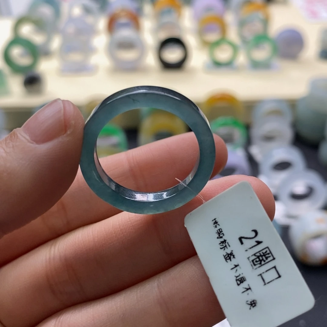 翡翠戒指未镶嵌圈口21