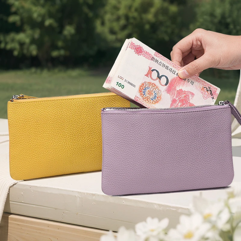 钱包2025新款大容量现金收纳袋万元钱夹女式大钞存放零钱包