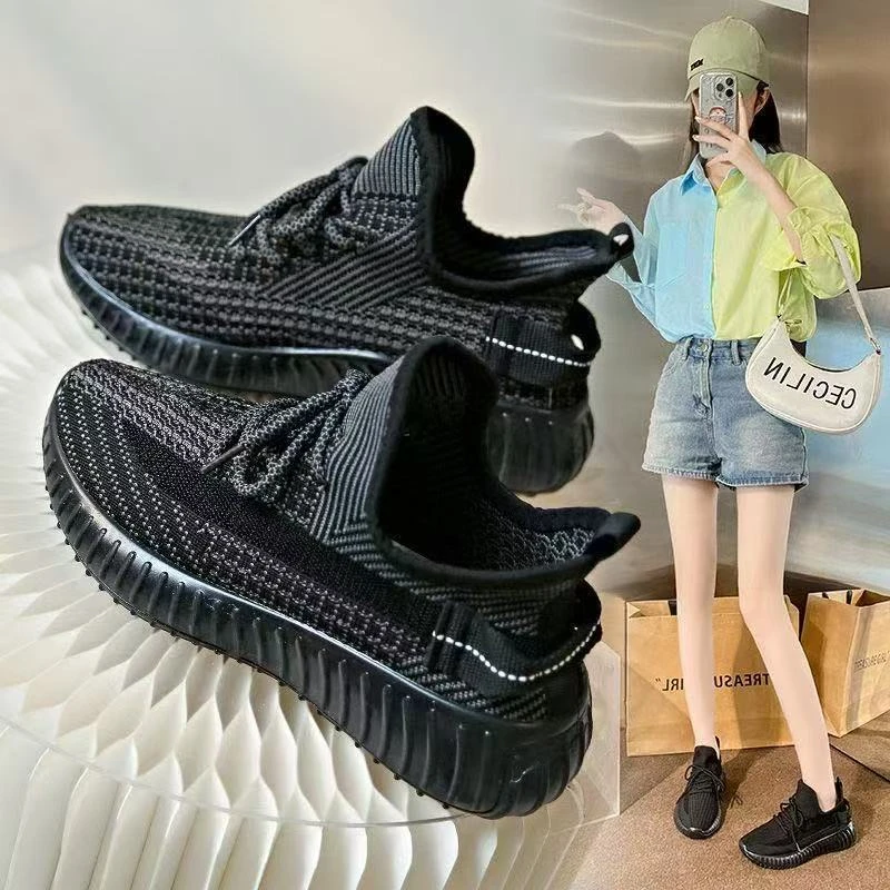 情侣椰子鞋春夏2025新款网鞋透气网面老爹运动休闲轻便飞织跑步鞋