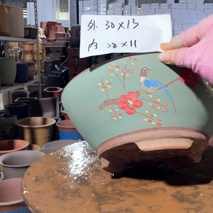 绿斗盆点彩大号花盆花盆