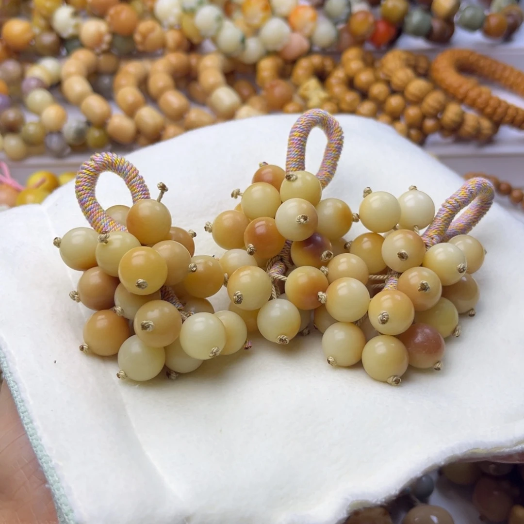 手串菩提根/象牙果葡萄挂件一串13mm糖心通货