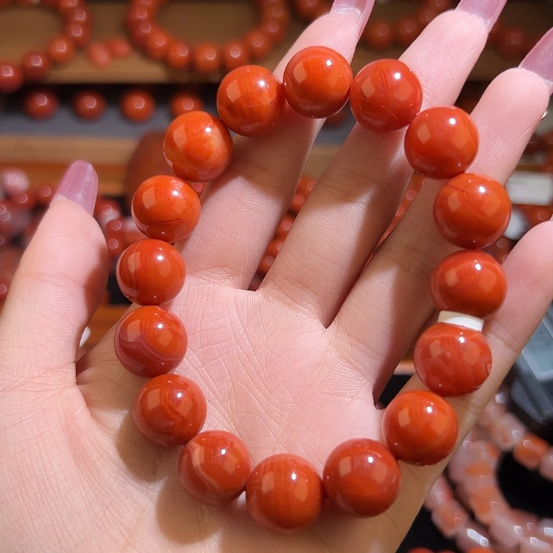 南红玛瑙手串未镶嵌瓦西13mm