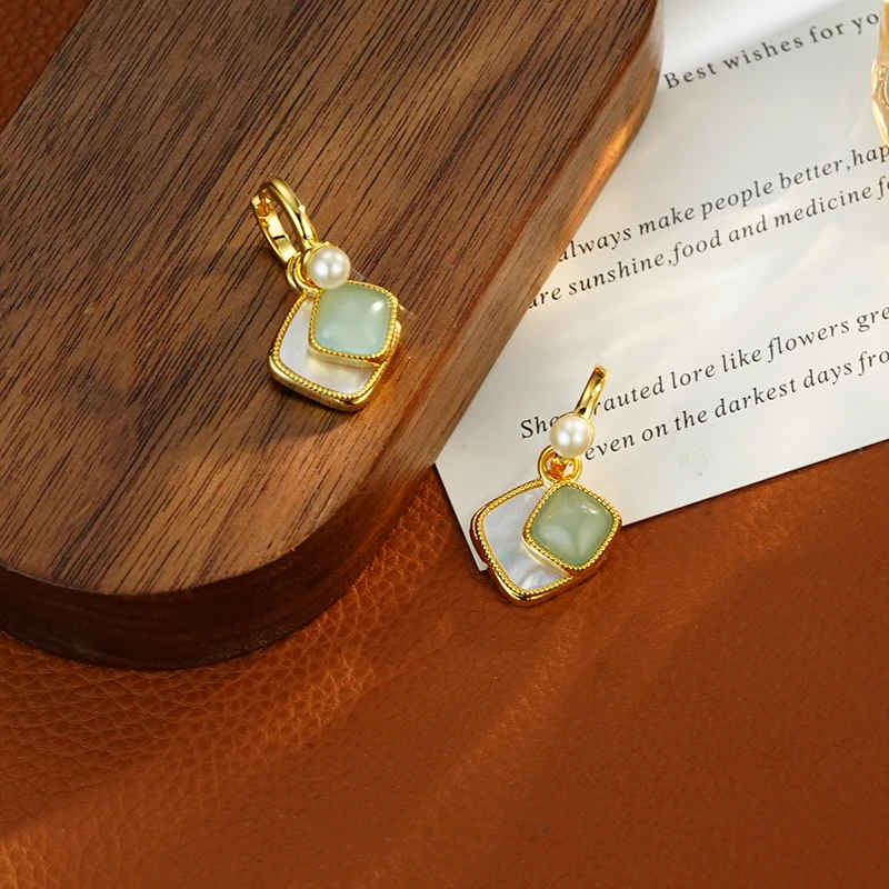 纯铜耳饰 新款019【慵懒时光】一款多带方块吊坠耳环