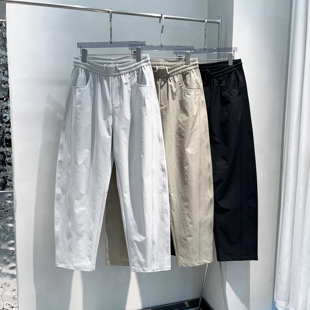 【赢家】夏季超薄透气凉感情侣款百搭宽松直筒休闲裤016