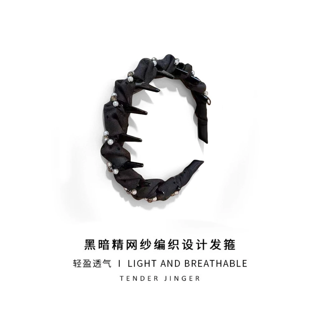 Tender Jinger黑暗精网纱编织设计发箍FS52251