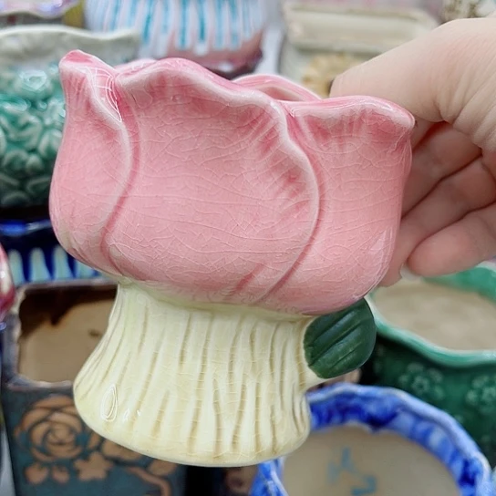 多肉绿植陶瓷花盆9:9包邮