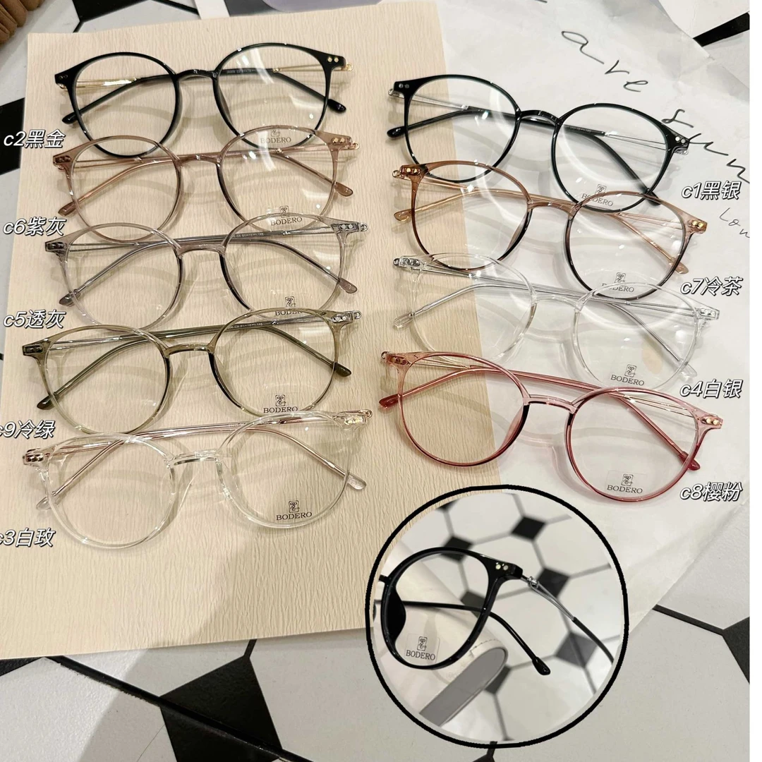 冷茶色显瘦近视眼镜框女素颜神器可配度数百搭平光镜
