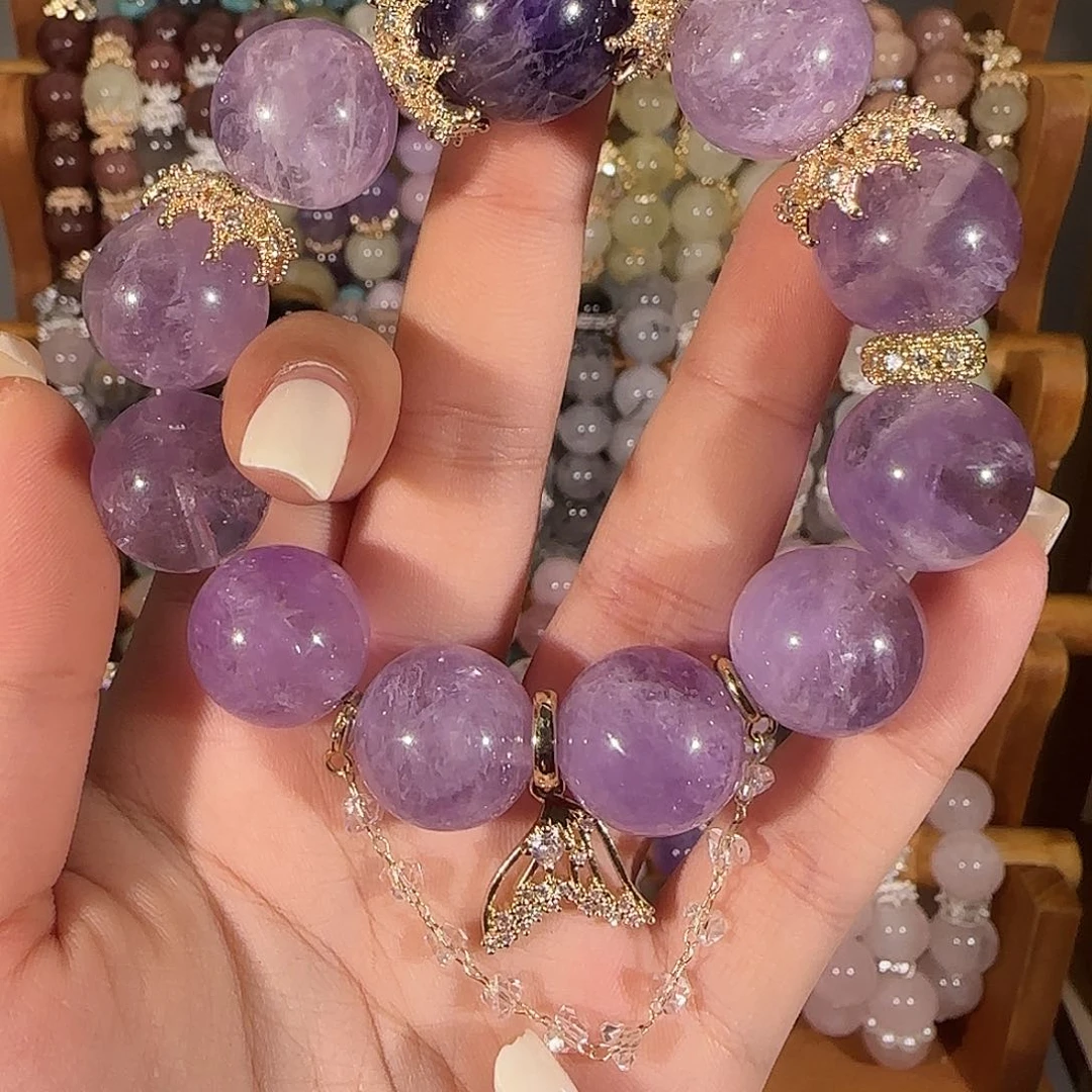 紫晶手链未镶嵌哈哈