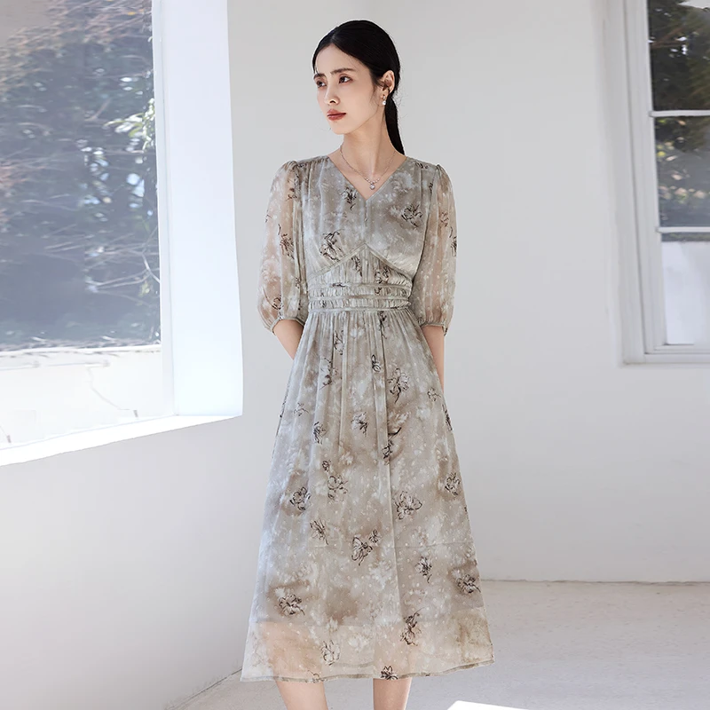 夏季新品时尚法式修身连衣裙显瘦优雅气质60153